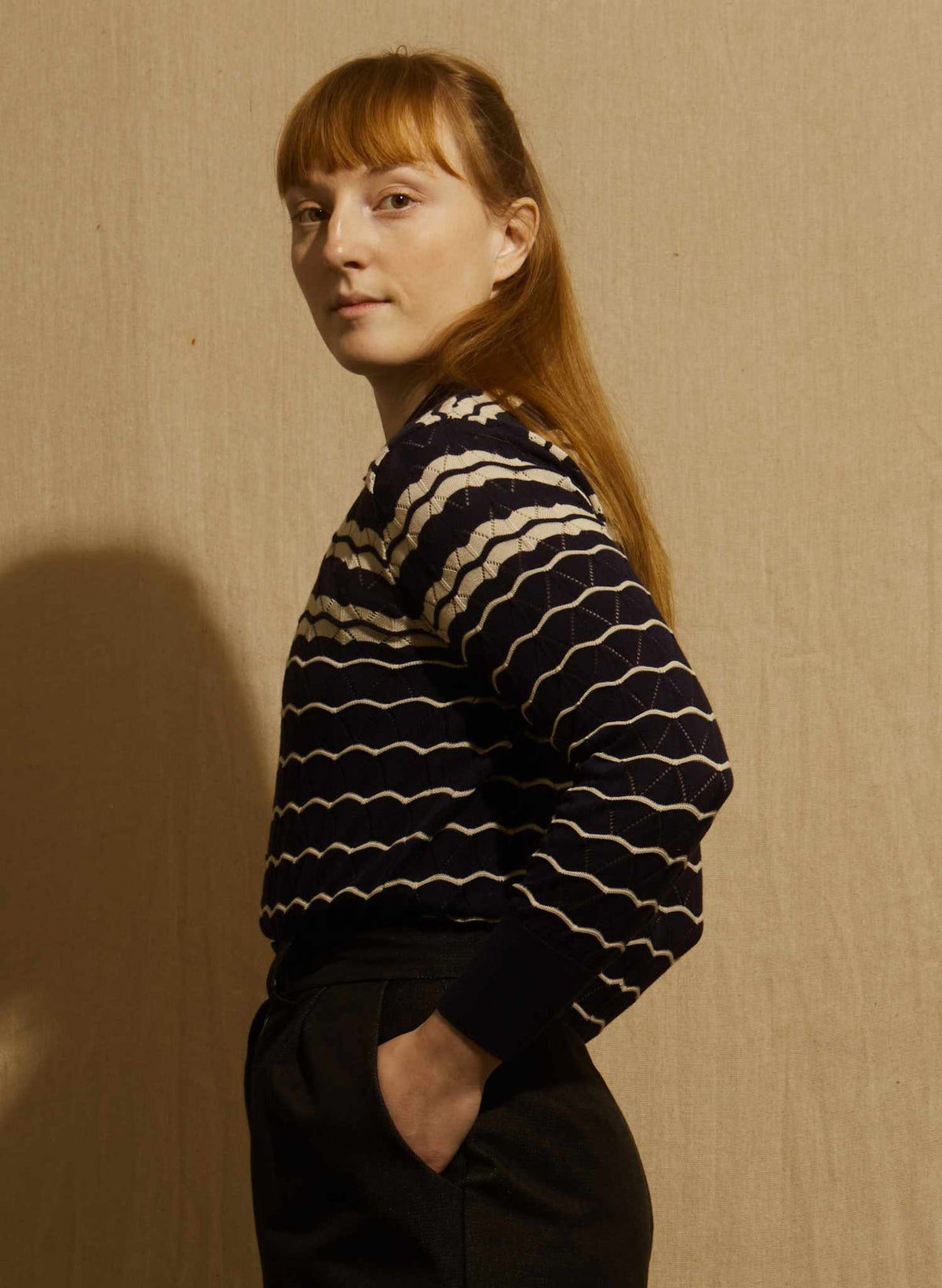 PALAVA - Pullover Dolly Navy Stripe