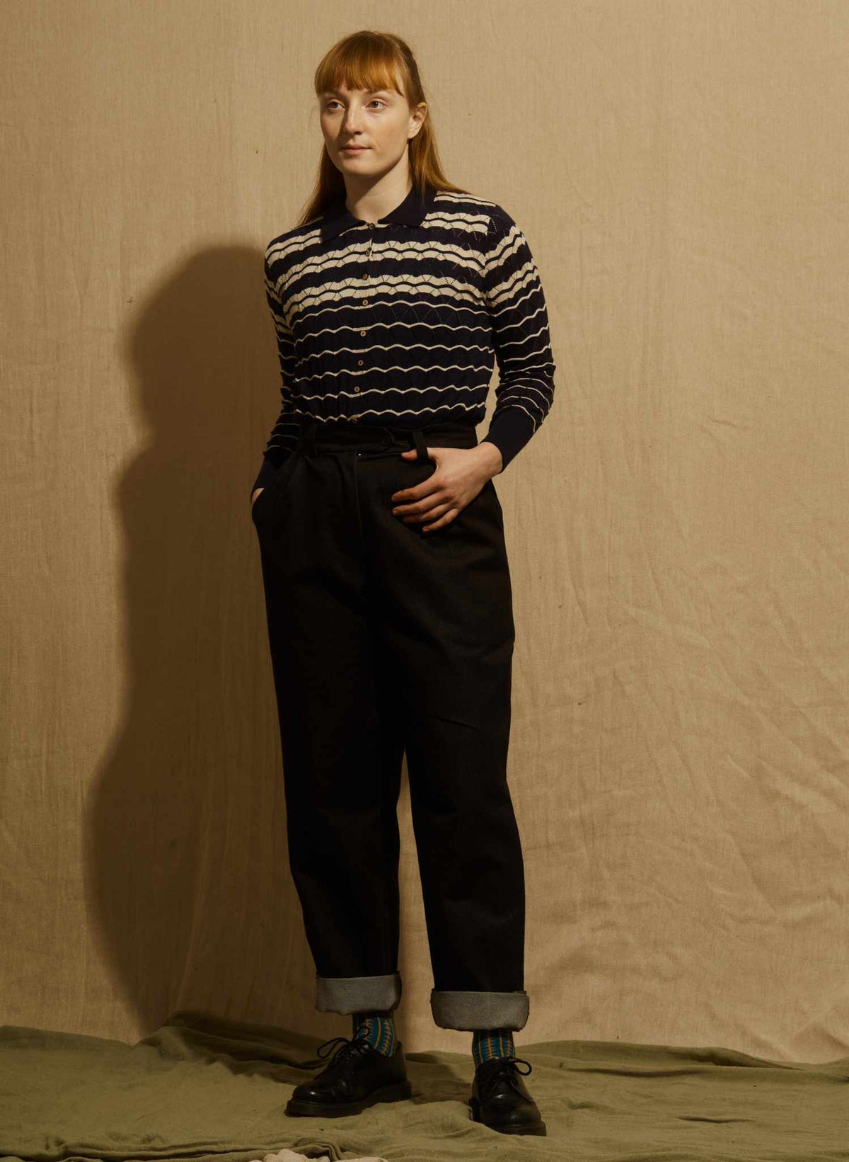 PALAVA - Pullover Dolly Navy Stripe