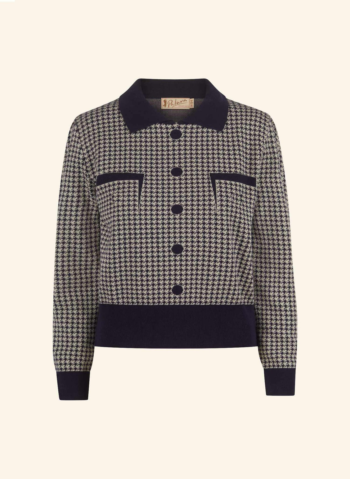 PALAVA - Pullover Belle Navy Houndstooth