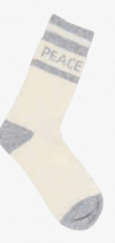 LANIUS - Socken mit Intarsie Peace GOTS