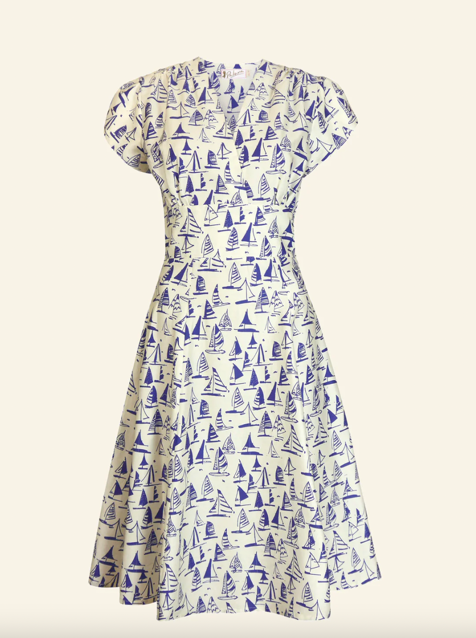 PALAVA - Kleid Rita Ivory Sailing Boats