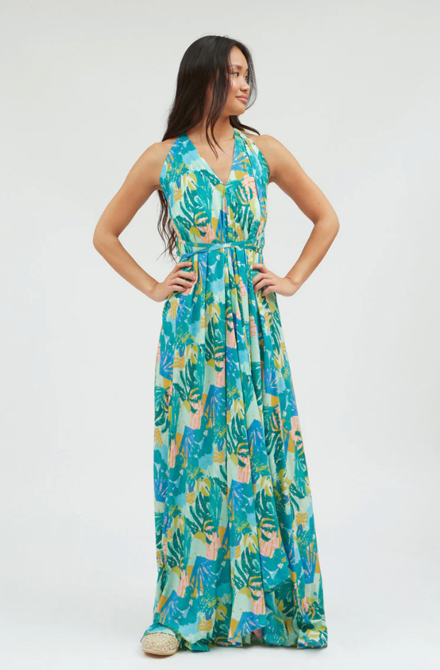 Suite 13 - Kleid Multiposition Long Viskose Print Botanic