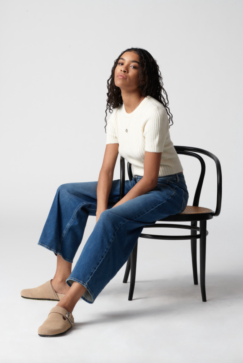 Dawn - Blink Wide Barrel Soft Denim Classic Cropped