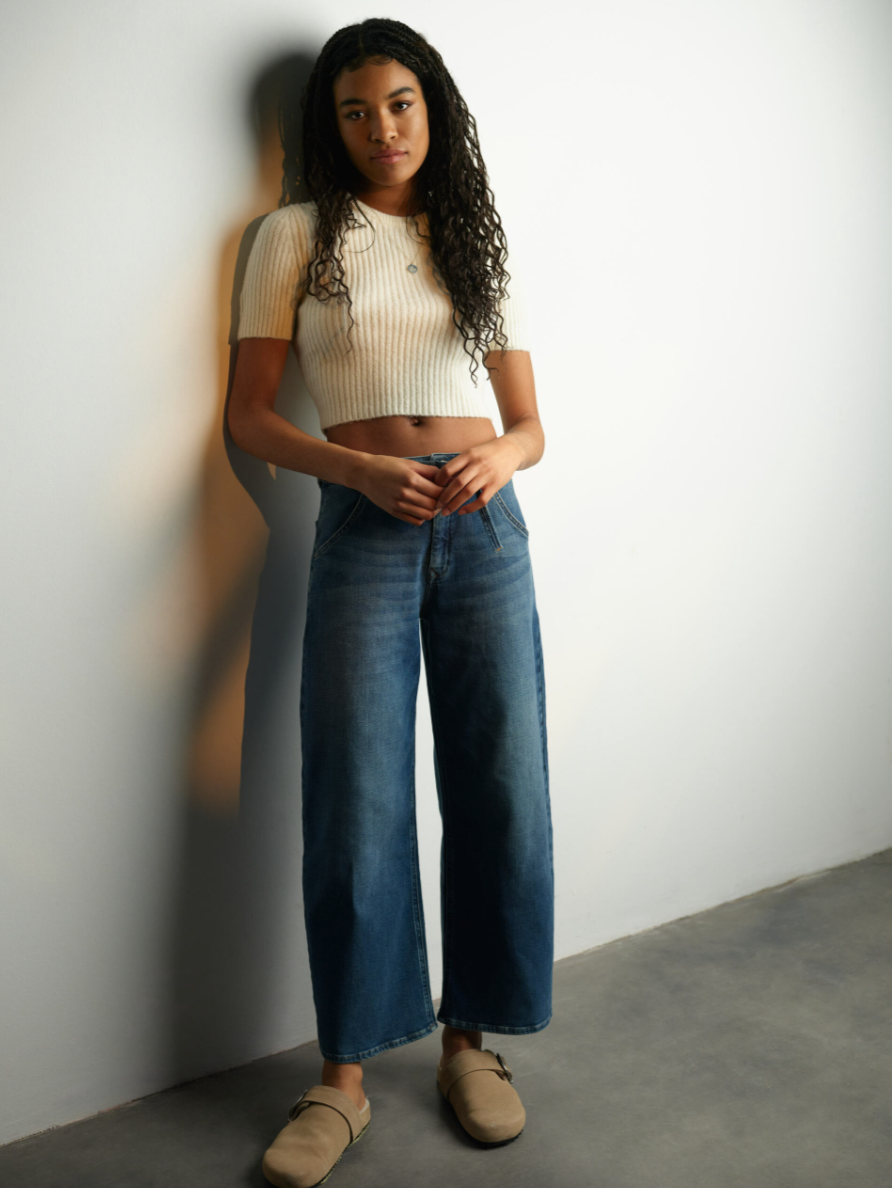 Dawn - Blink Wide Barrel Soft Denim Classic Cropped