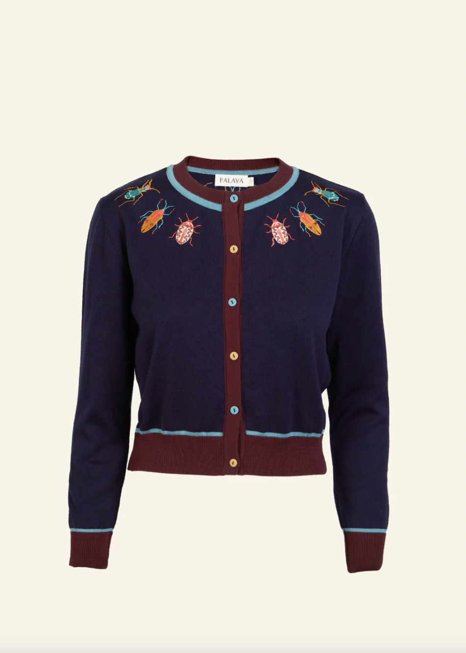 PALAVA - Cardigan Vera Longsleeve Navy Bugs