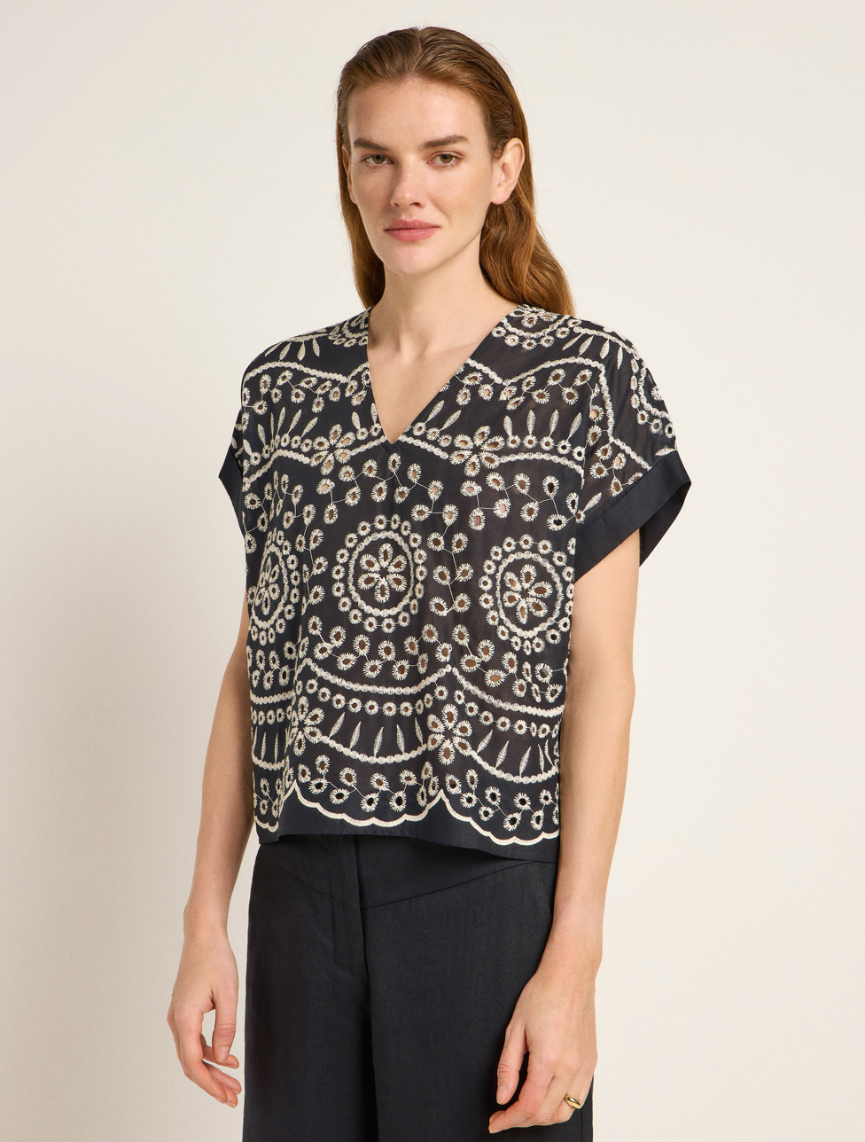 Lanius - Blusenshirt mit Stickerei