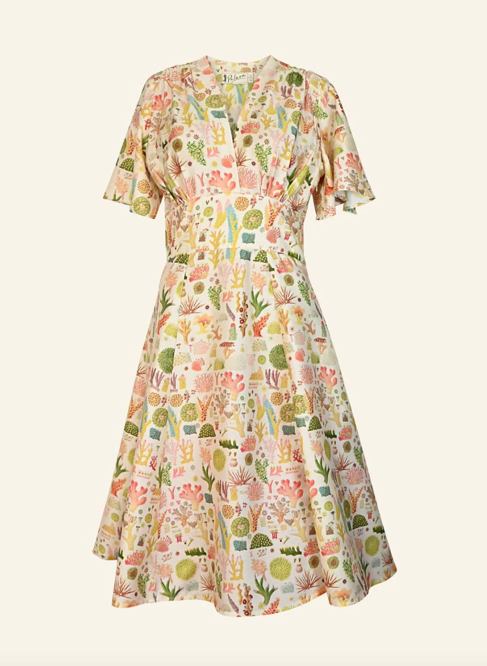 PALAVA - Kleid Rita Cream Coral Reef