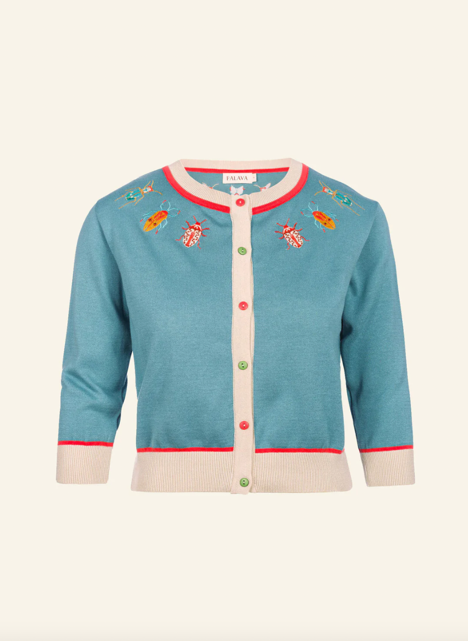 PALAVA - Cardigan Vera Teal Bugs