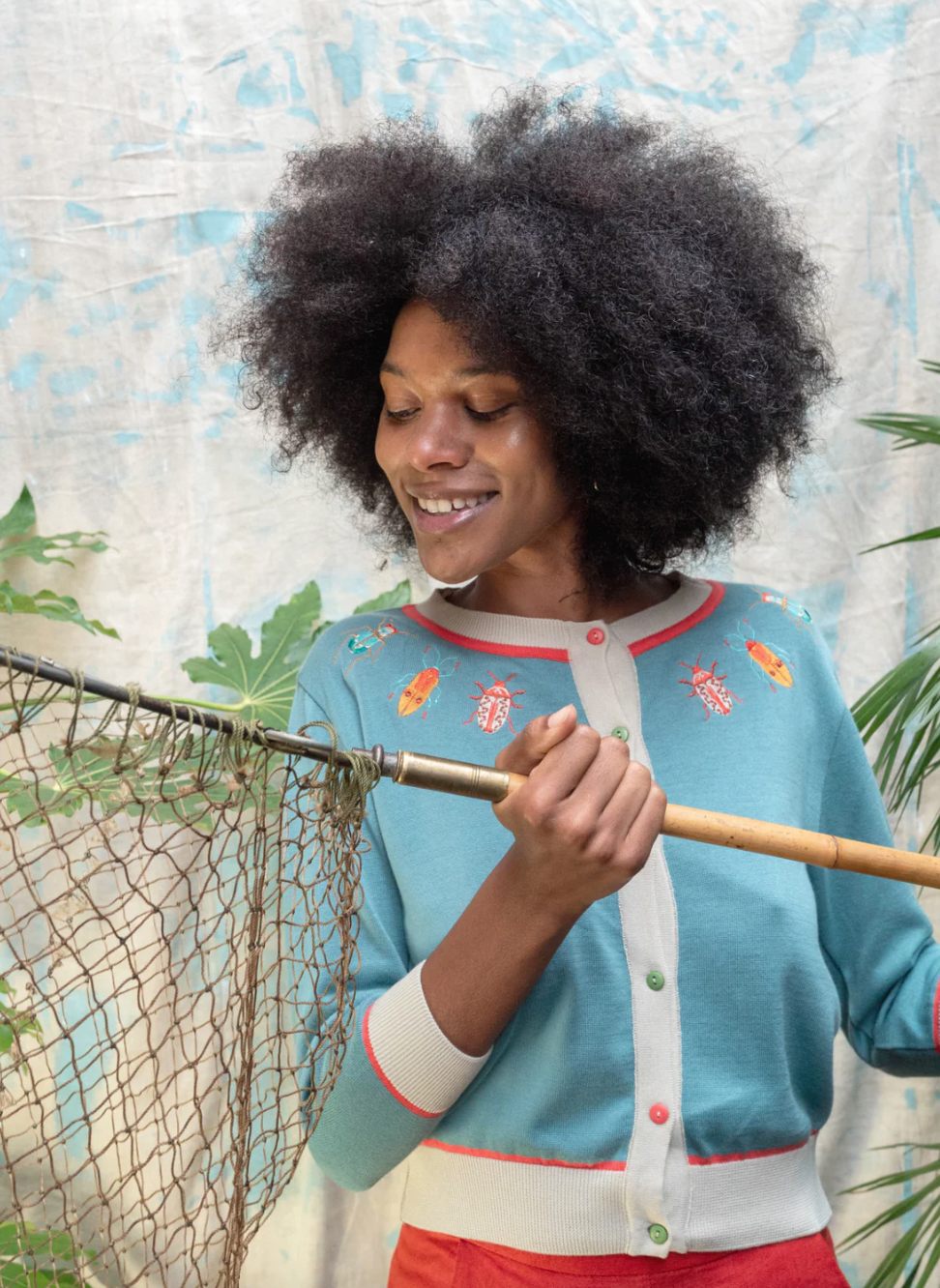 PALAVA - Cardigan Vera Teal Bugs