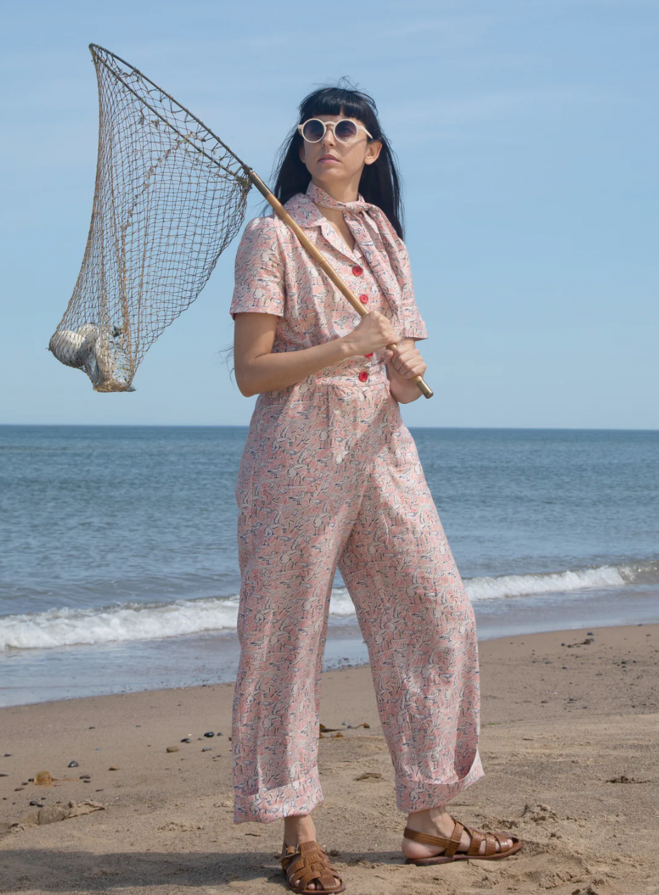 PALAVA - Francesca Jumpsuit Ivory Chips Away