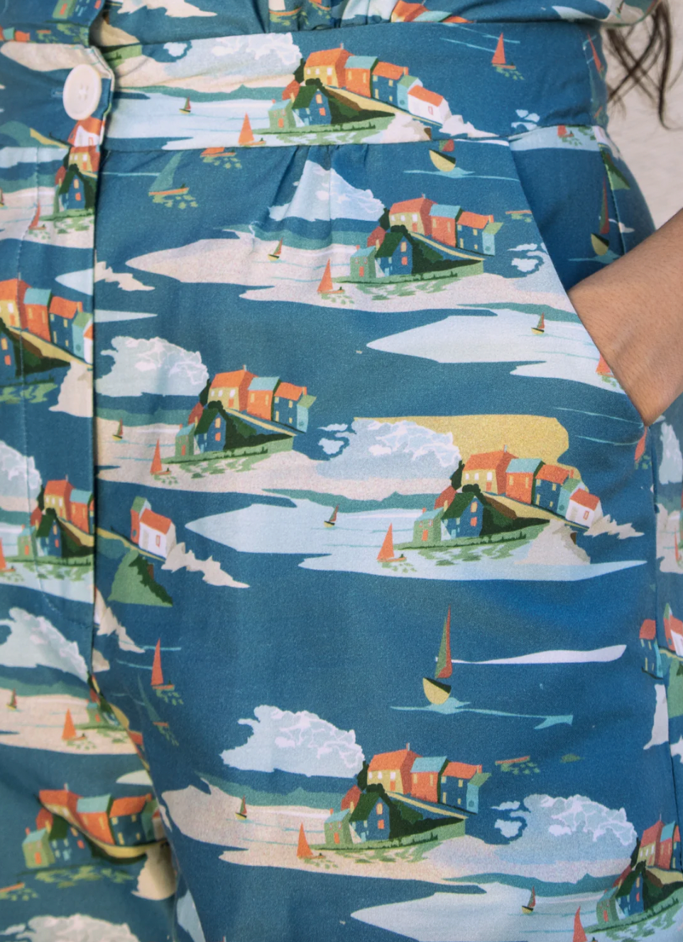 PALAVA - Francesca Jumpsuit Blue Robin Hood&#39;s Bay