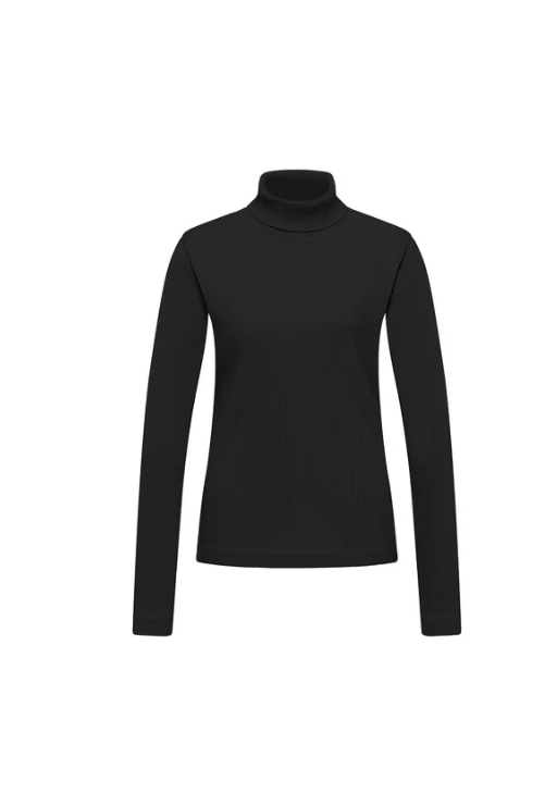 Lanius - Rollkragenshirt Rippoptik GOTS