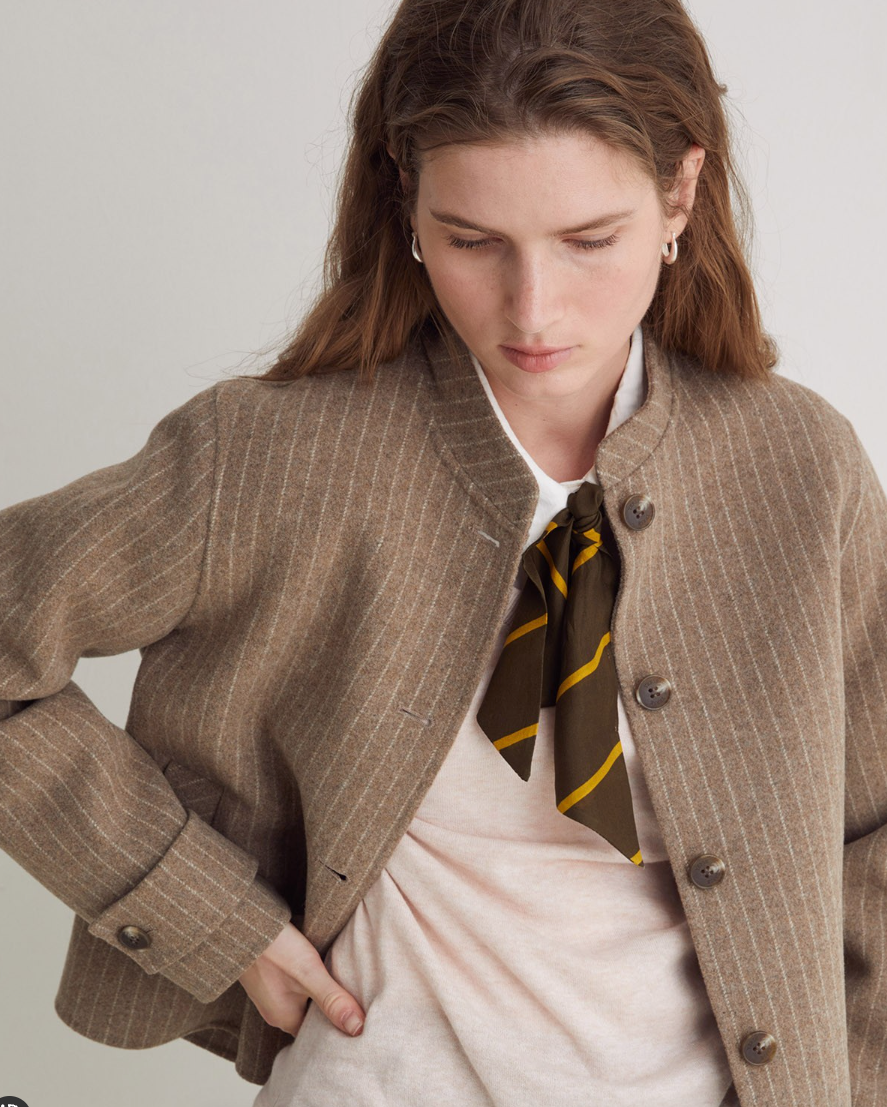 Yerse - Kurze Wolljacke mit Nadelstreifen
