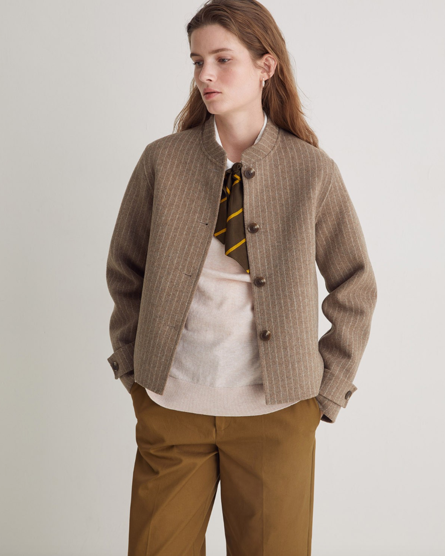 Yerse - Kurze Wolljacke mit Nadelstreifen
