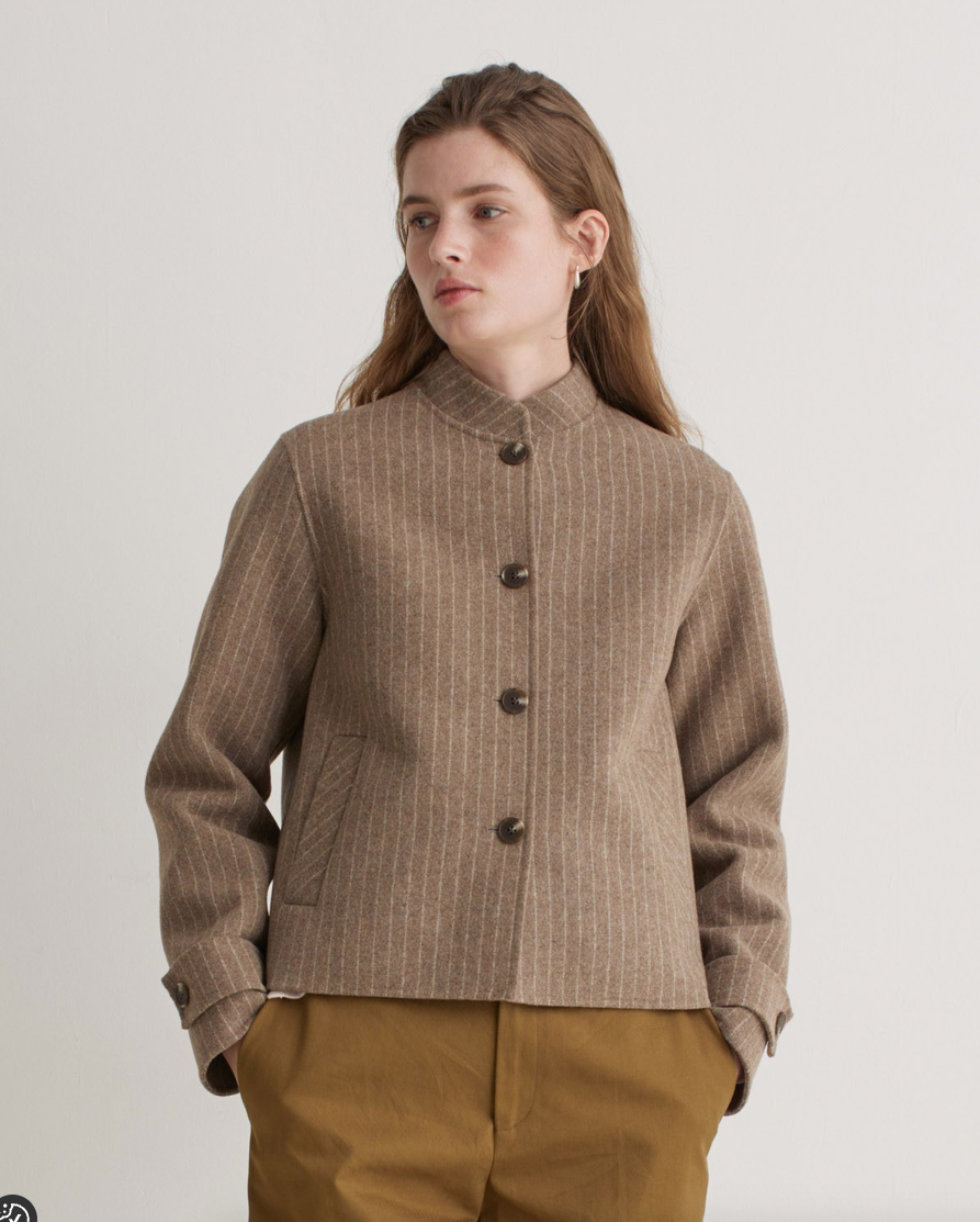 Yerse - Kurze Wolljacke mit Nadelstreifen