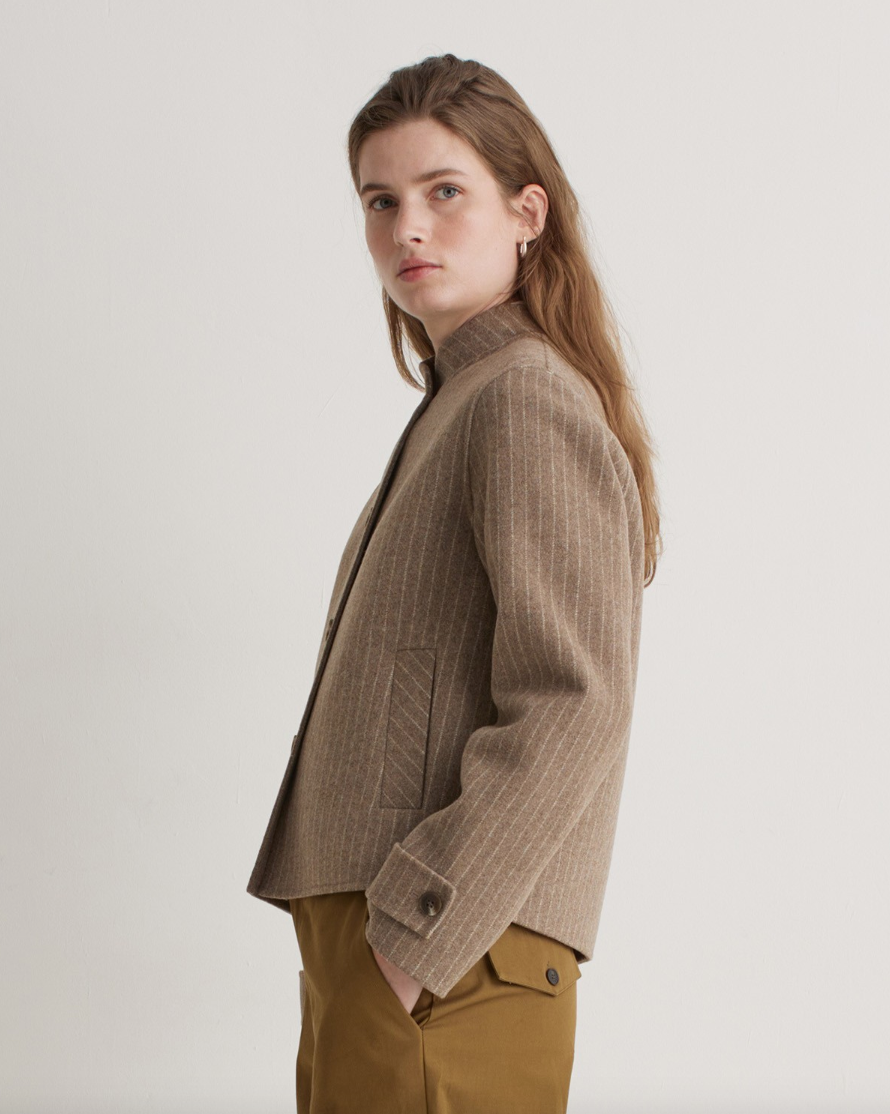 Yerse - Kurze Wolljacke mit Nadelstreifen