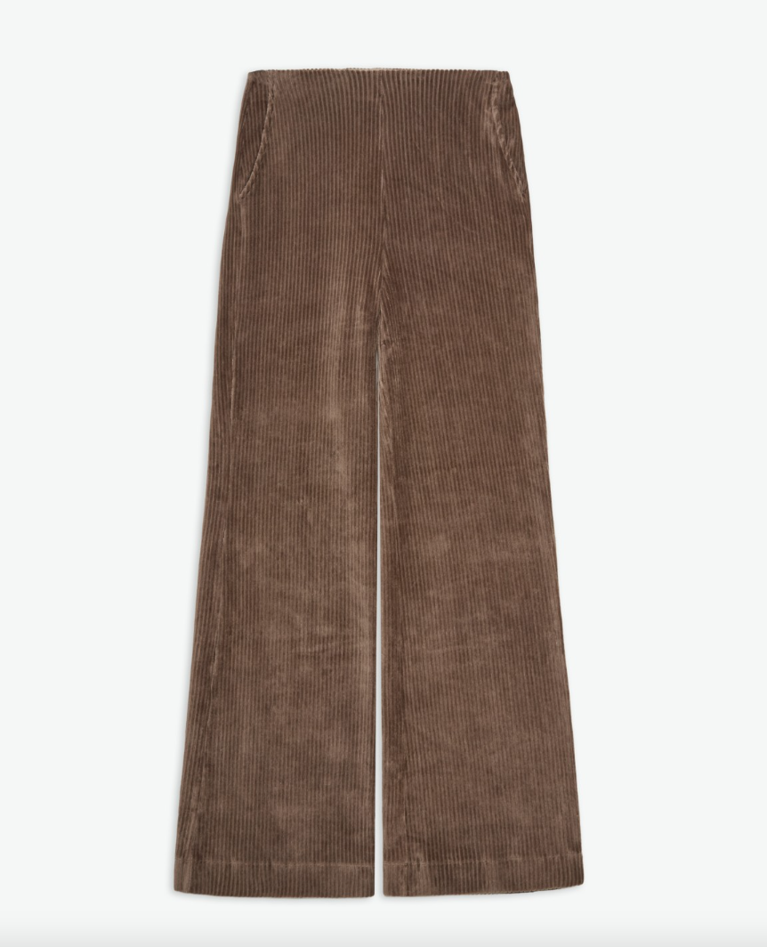 Yerse - Elastische Cordhose mit weitem Bein