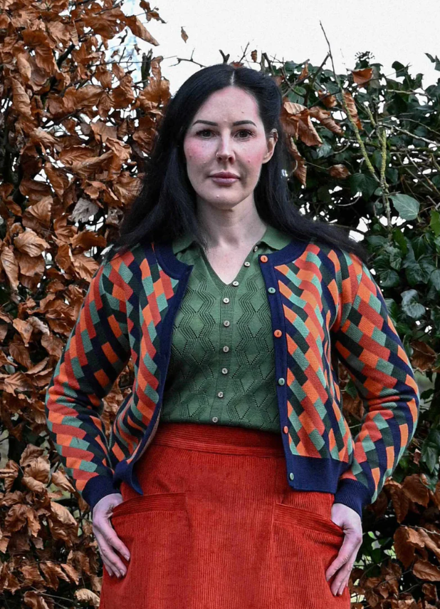PALAVA - Cardigan Vera Coral Kaleidoscope