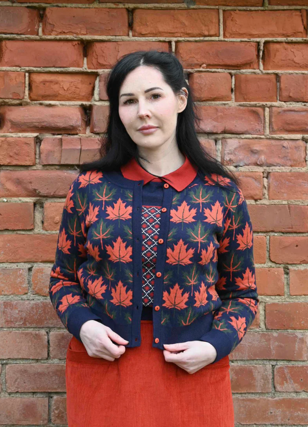 PALAVA - Cardigan Vera Autumn Leaves