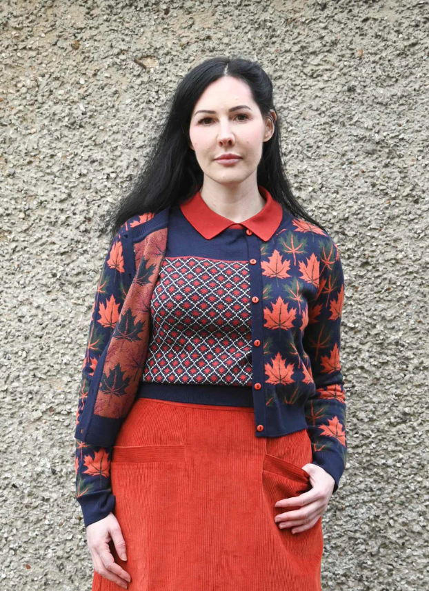 PALAVA - Cardigan Vera Autumn Leaves