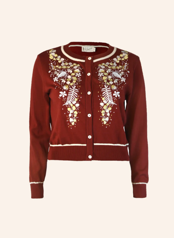 PALAVA - Cardigan Vera Burgundy Berries