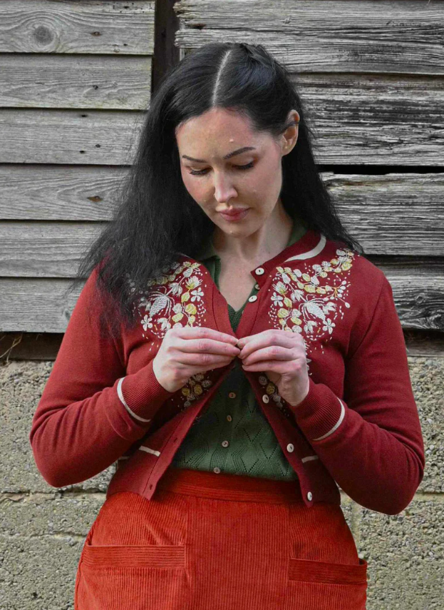 PALAVA - Cardigan Vera Burgundy Berries