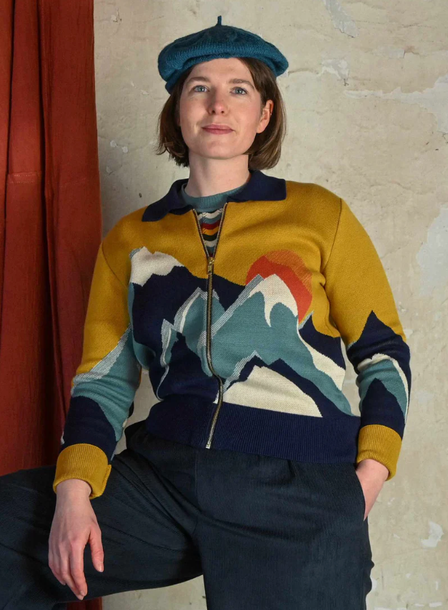 PALAVA - Cardigan Kate Mustard Peaks