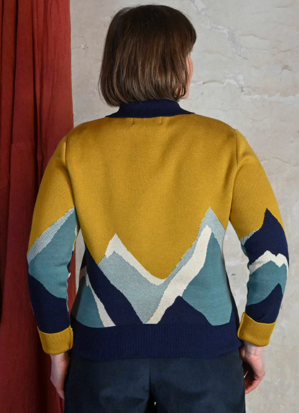 PALAVA - Cardigan Kate Mustard Peaks