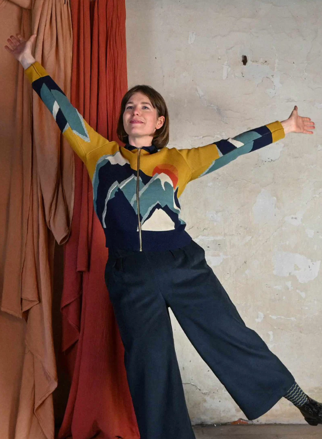 PALAVA - Cardigan Kate Mustard Peaks