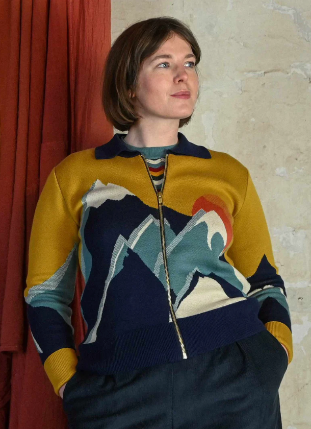 PALAVA - Cardigan Kate Mustard Peaks