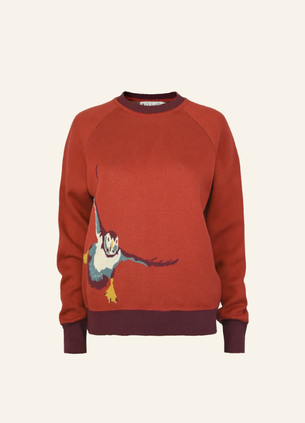 PALAVA - Strickpullover Fred Rust Puffin