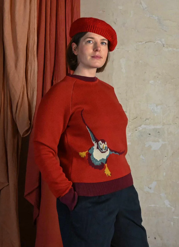 PALAVA - Strickpullover Fred Rust Puffin