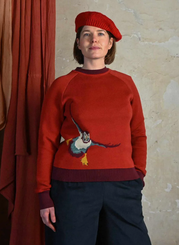 PALAVA - Strickpullover Fred Rust Puffin