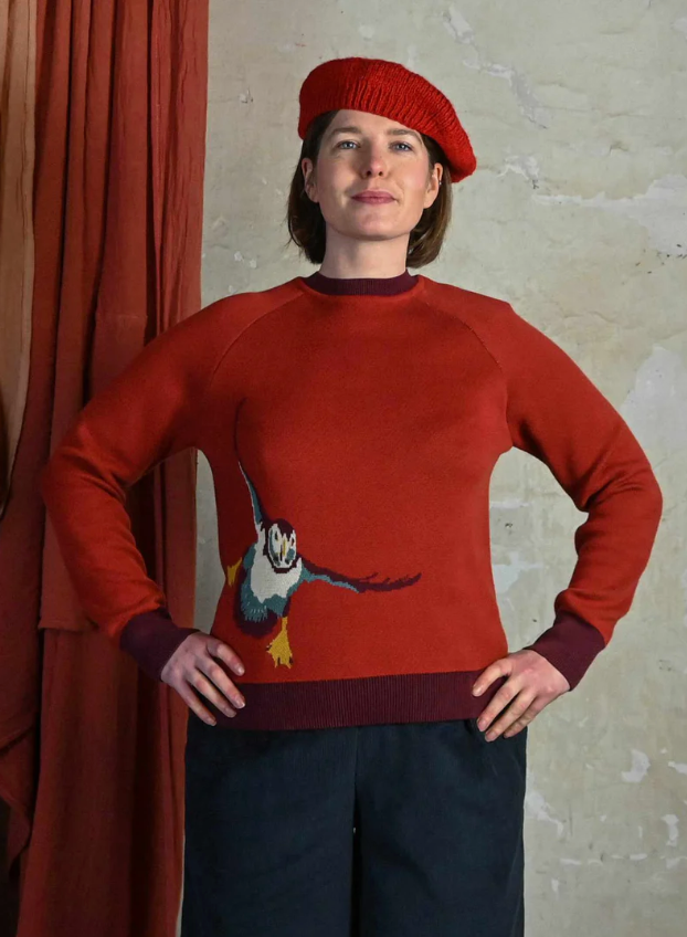 PALAVA - Strickpullover Fred Rust Puffin