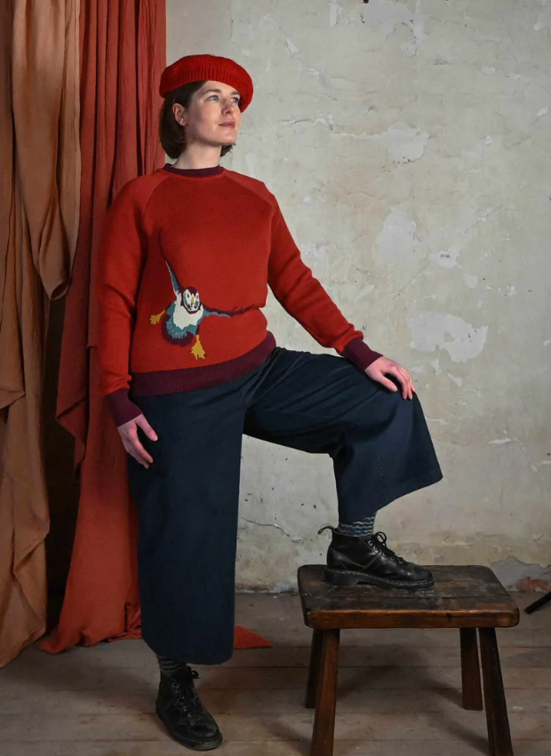 PALAVA - Strickpullover Fred Rust Puffin