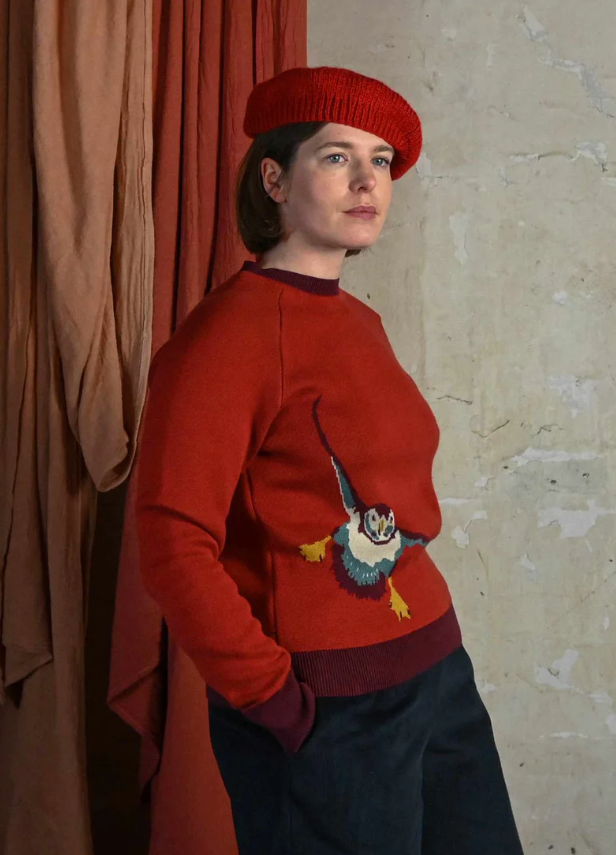 PALAVA - Strickpullover Fred Rust Puffin