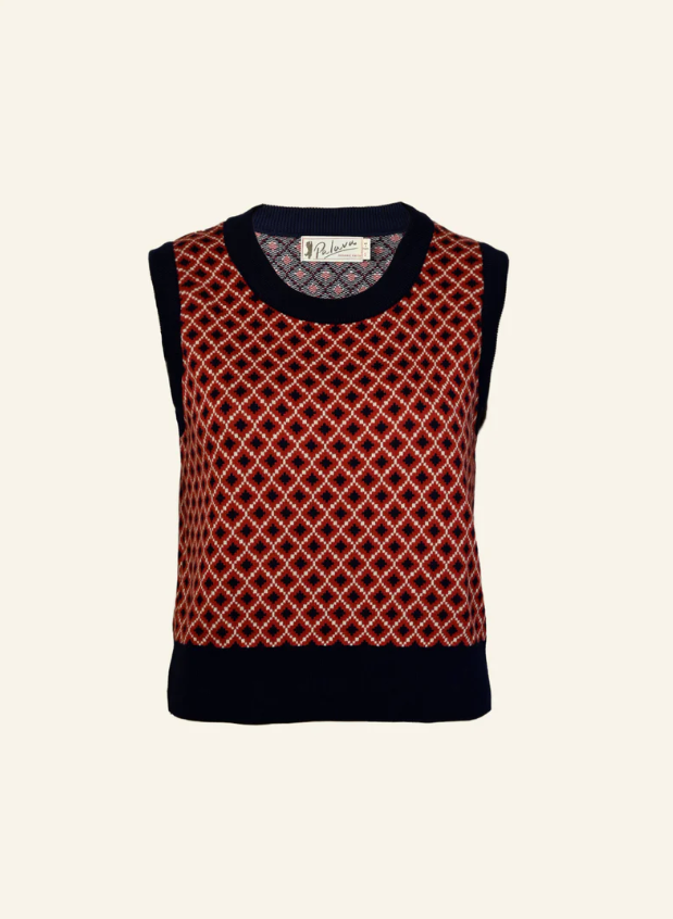 PALAVA - Shirley Navy Tiles Tank Top