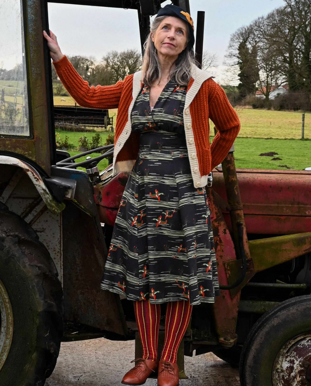 PALAVA - Kleid Rita Black Flying Ducks