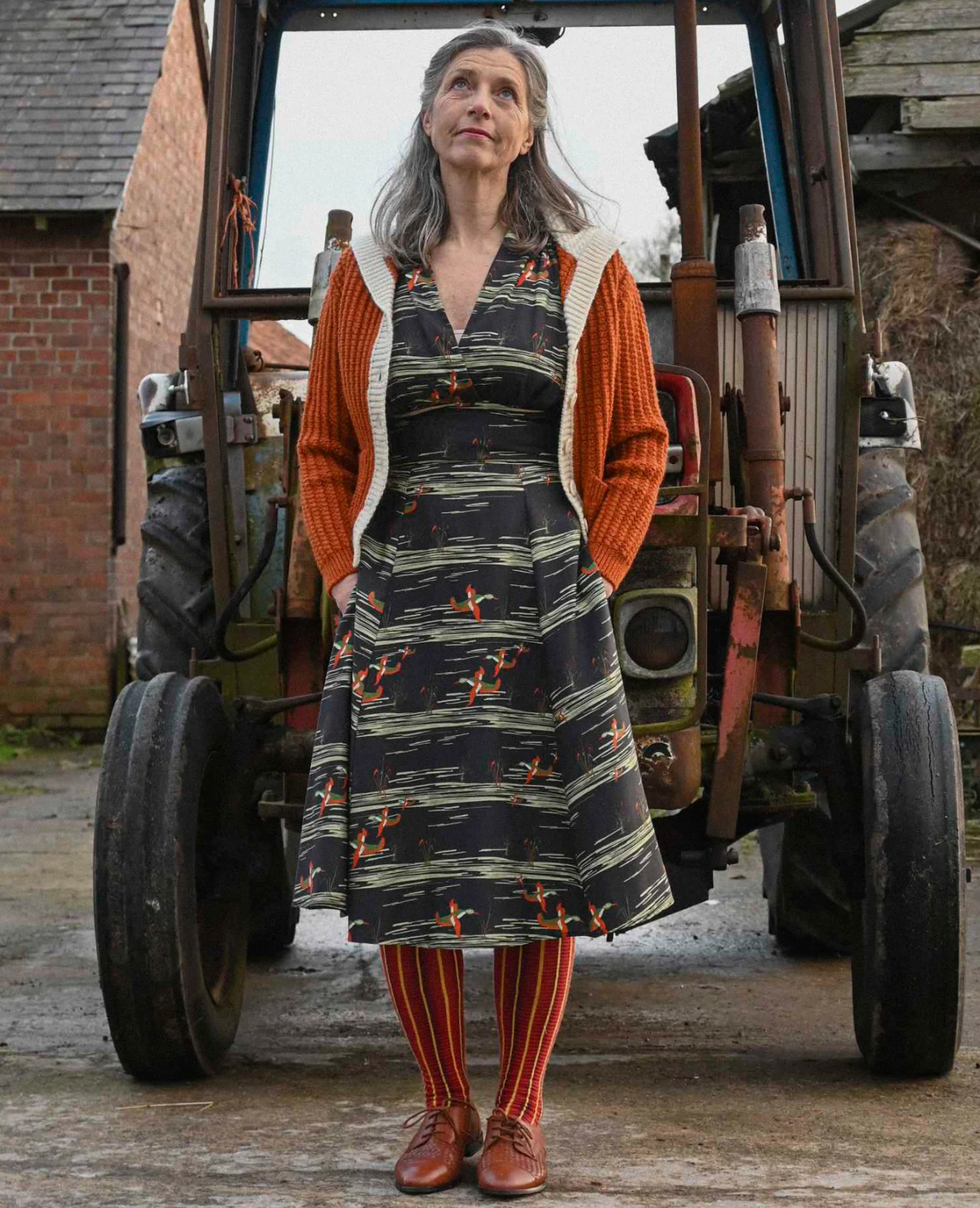 PALAVA - Kleid Rita Black Flying Ducks