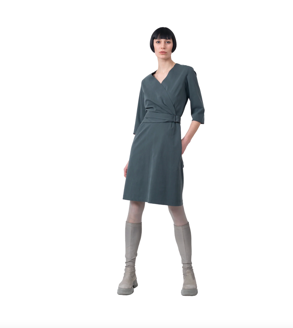 NIX - Kleid mit Gürtel und 3/4-Arm