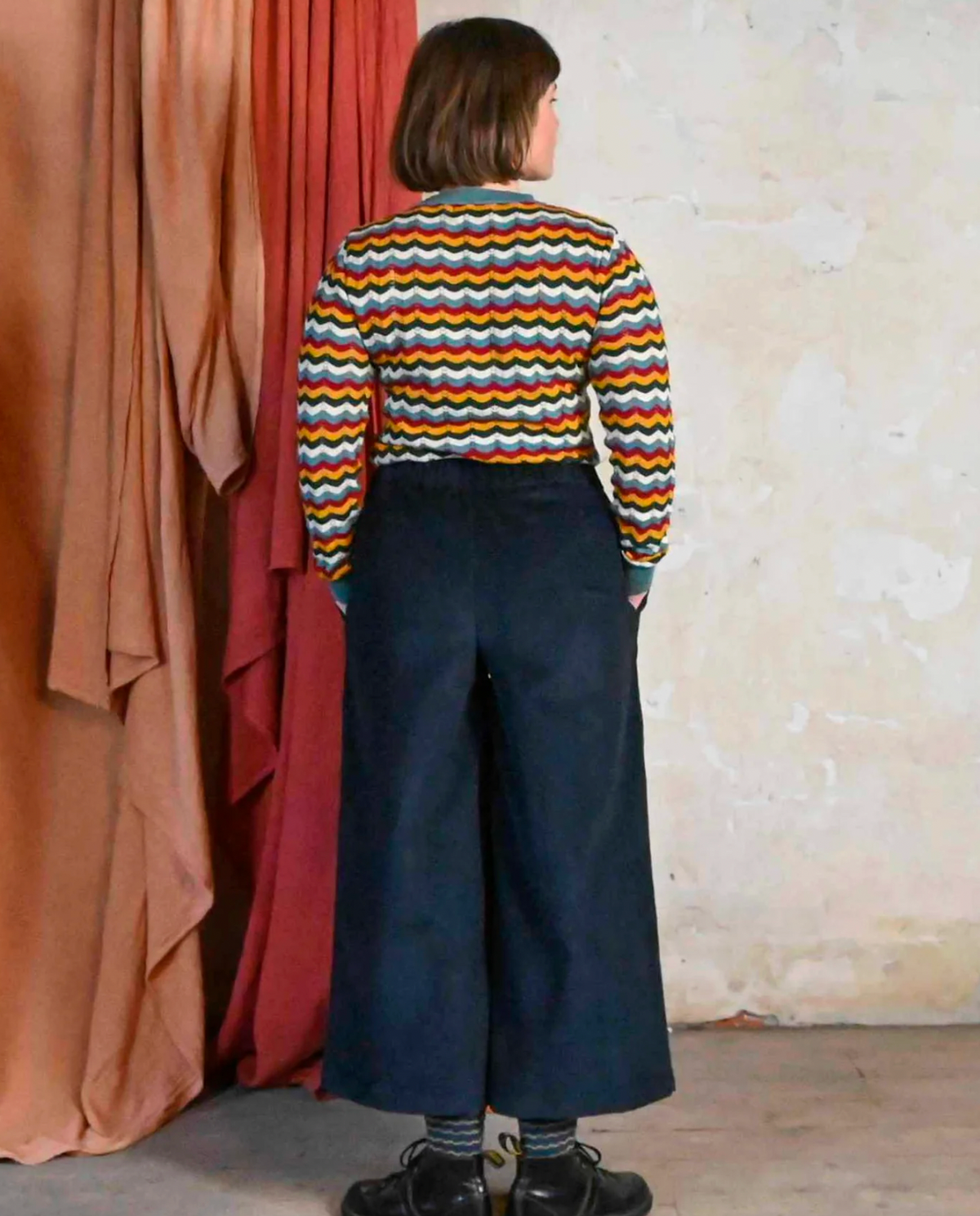 PALAVA - Clara Mineral Blue Scalloped Top