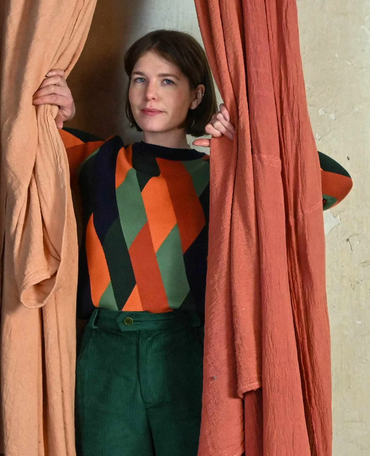 PALAVA - Strickpullover Fred Coral Kaleidoscope