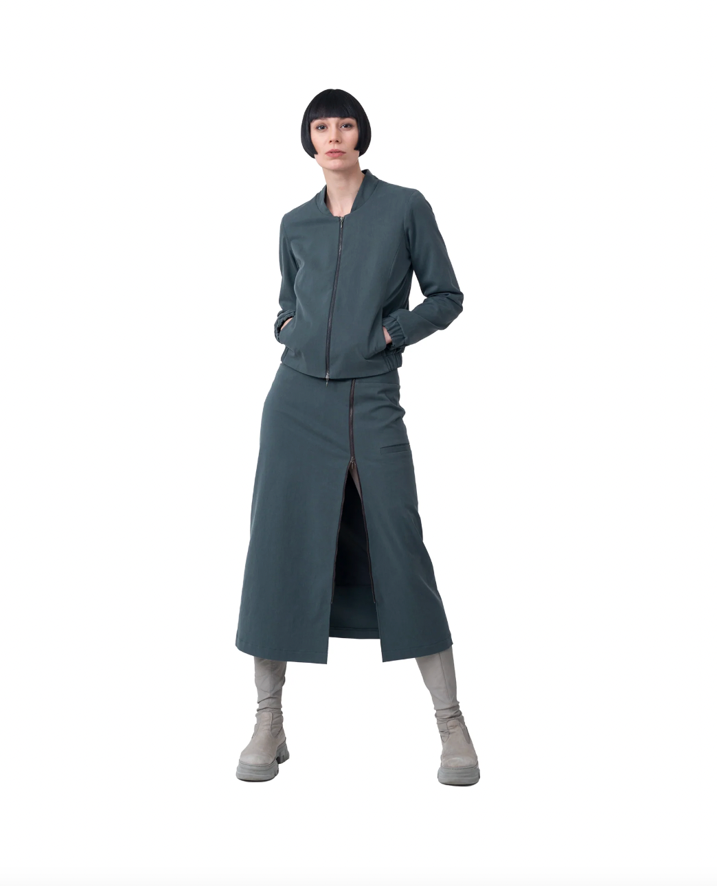 NIX - Langer Rock mit Reißverschluss und Taschen