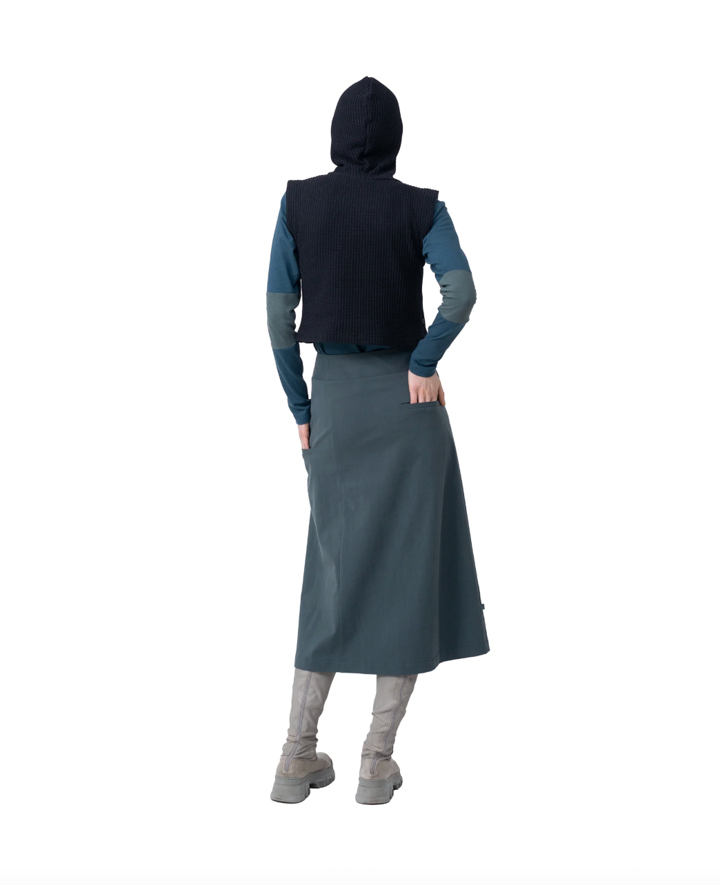 NIX - Langer Rock mit Reißverschluss und Taschen