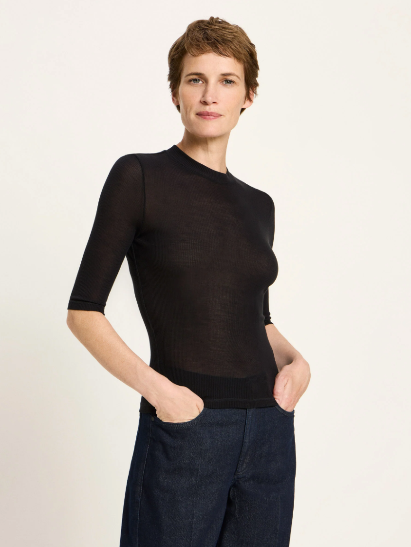 Lanius - Stehkragenshirt aus Tencel™