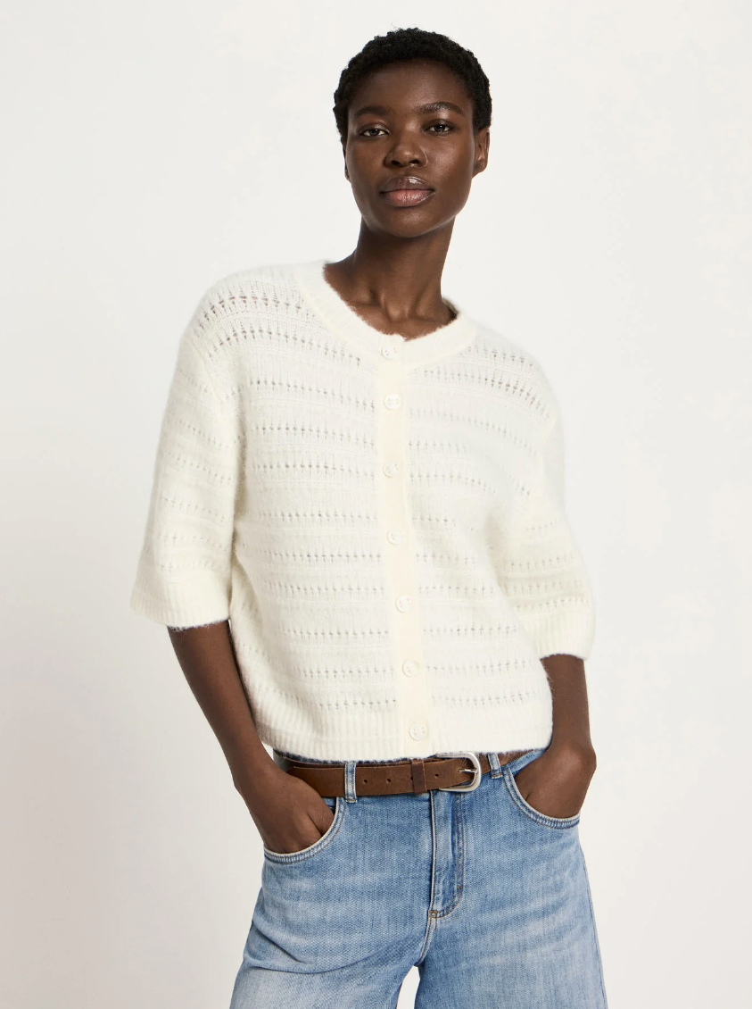 Lanius - Strickjacke 3/4 Arm mit Ajour