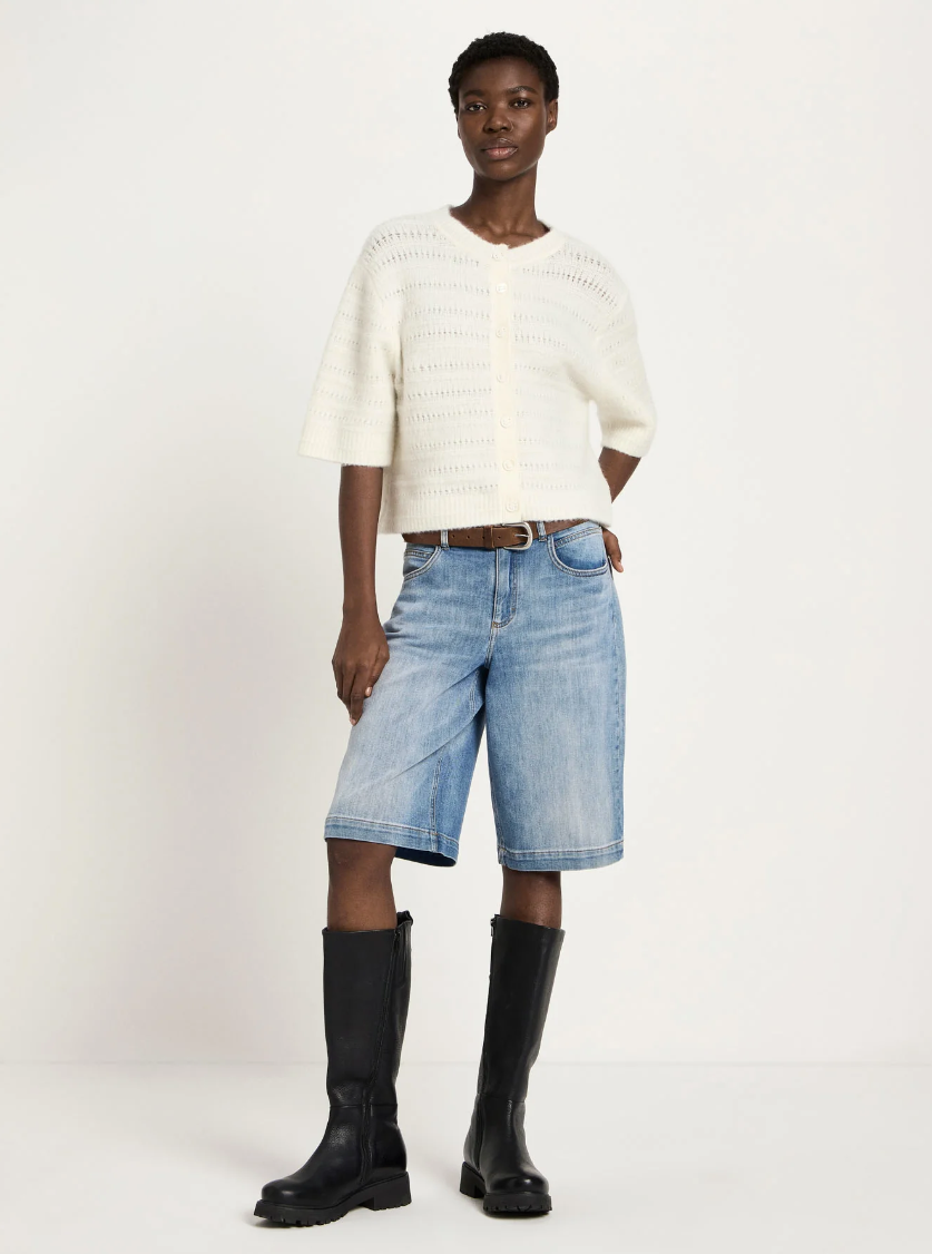 Lanius - Strickjacke 3/4 Arm mit Ajour