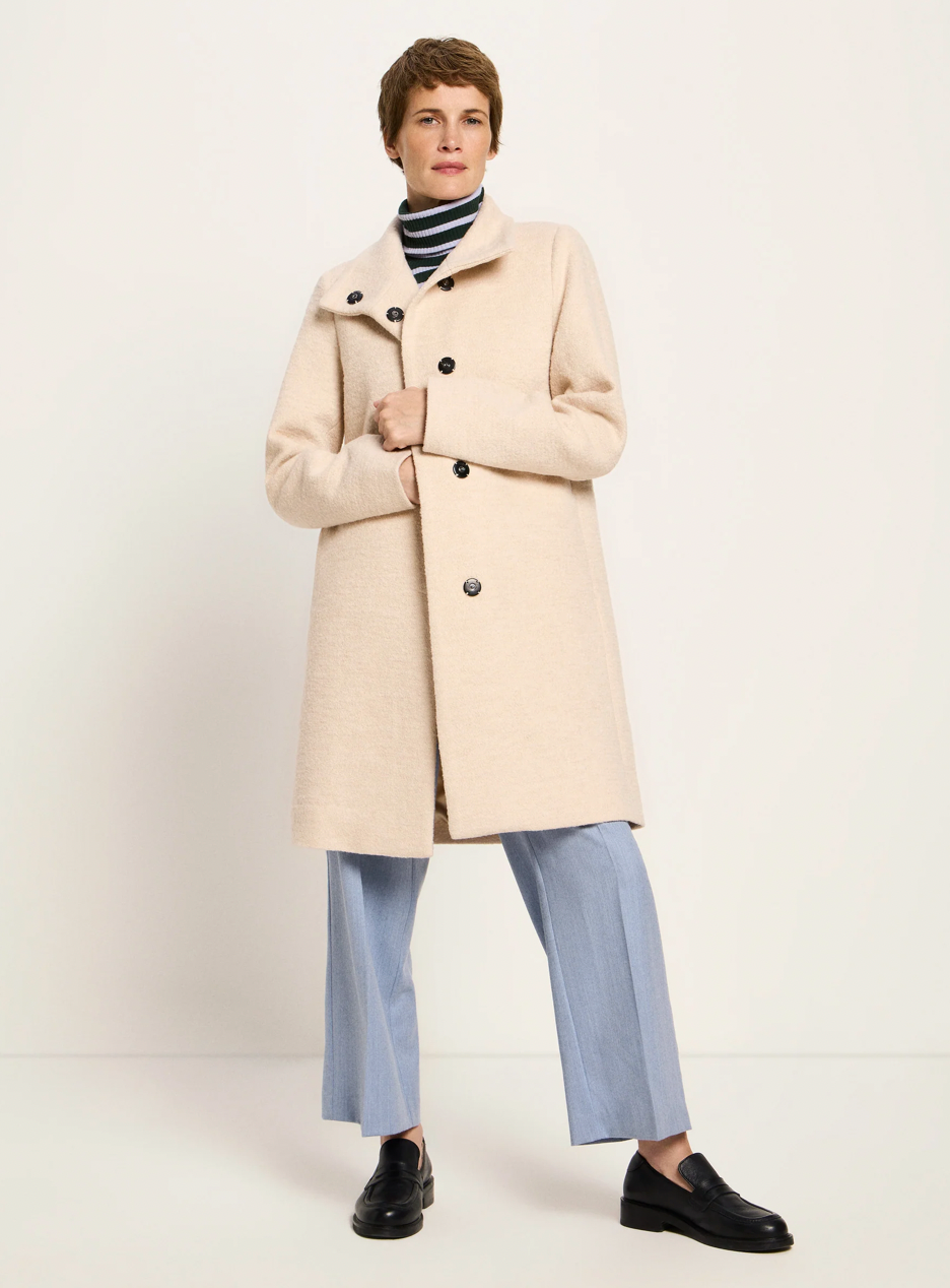 Lanius - Walkmantel mit Stehkragen GOTS