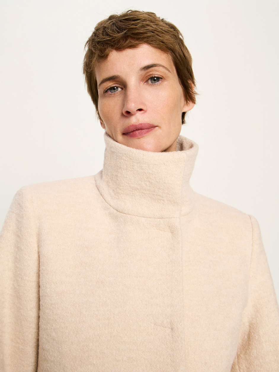 Lanius - Walkmantel mit Stehkragen GOTS