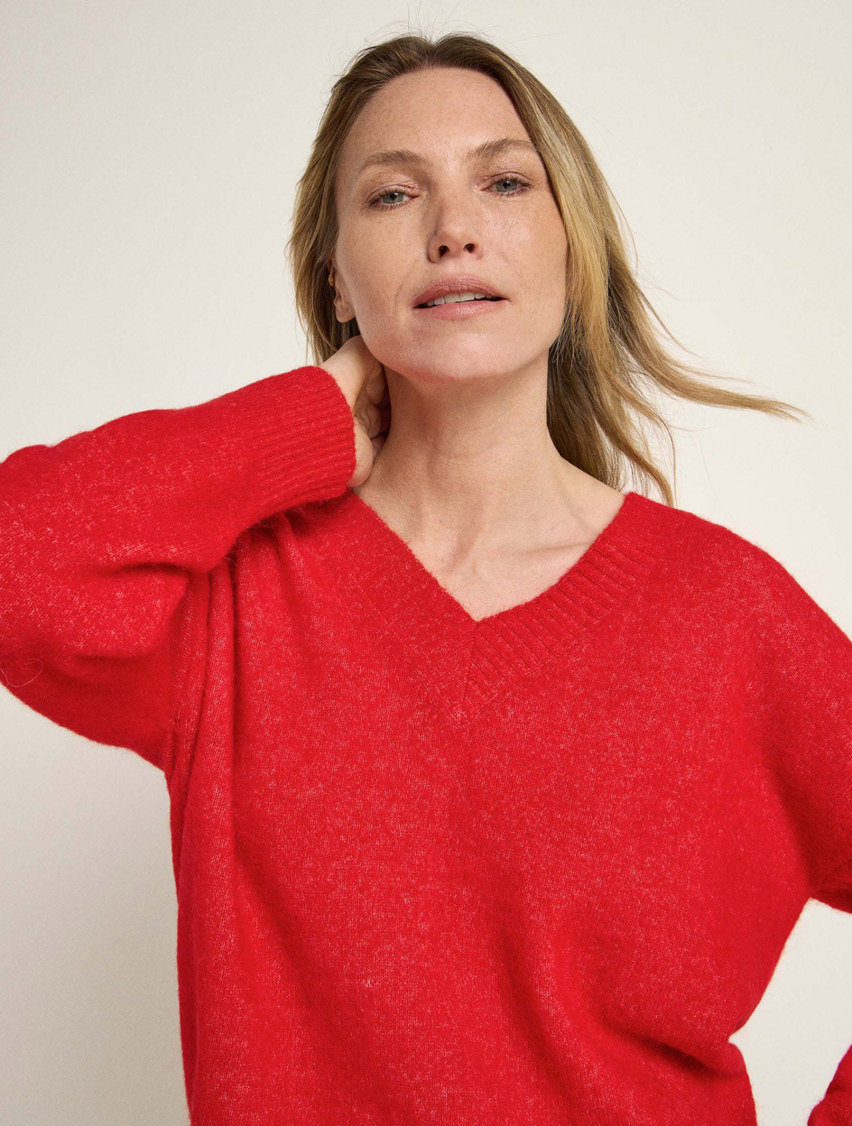 Lanius - Pullover mit V-Ausschnitt GOTS